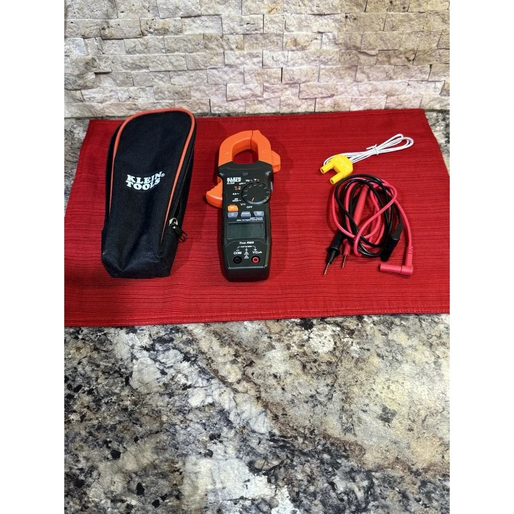 Klein Tools CL320 True RMS Clamp Meter 400A 600V CAT III NCV Temp Leads
